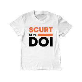 Tricou adler copil scurt si pe doi alb