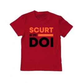Tricou adler copil scurt si pe doi rosu