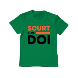 Tricou adler copil scurt si pe doi verde mediu