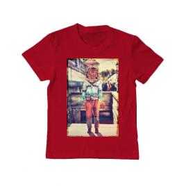 Tricou adler copil tiger head rosu