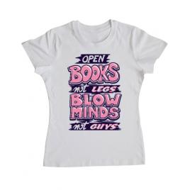 Tricou adler dama open books alb