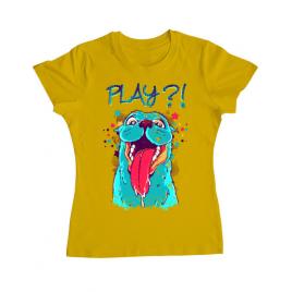 Tricou adler dama play galben