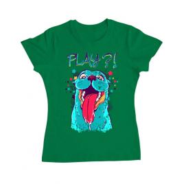 Tricou adler dama play verde mediu