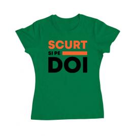 Tricou adler dama scurt si pe doi verde mediu