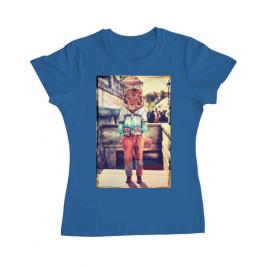 Tricou adler dama tiger head albastru azuriu