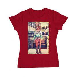 Tricou adler dama tiger head rosu