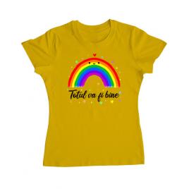 Tricou adler dama totul va fi bine galben