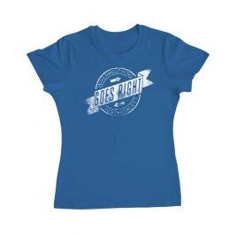 Tricou adler dama when nothing goes right albastru azuriu