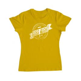 Tricou adler dama when nothing goes right galben