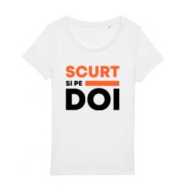 Tricou stanley stella dama scurt si pe doi alb
