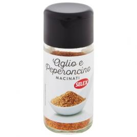 Amestec condimentar de usturoi macinat cu ardei iute  - mix aglio e peperoncino selex 50g