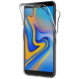 Husa Full TPU 360 fata + spate compatibila cu Samsung Galaxy J6 Plus (2018) Transparent