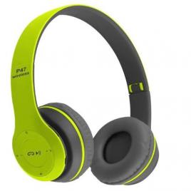 Casti wireless MRG P47 Verde cu bluetooth microfon