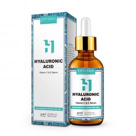 Ser facial antirid cu acid hialuronic, vitamina c si e, fara gluten, envisha sevich, 30ml