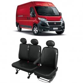 Huse Scaune din piele Fiat Ducato 3 locuri (2+1) 2015-2019