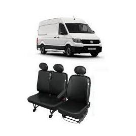 Huse Scaune din piele Vw Crafter 3 locuri (2+1) 2018-2019