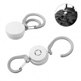 Carlig cu breloc prindere, ideal pentru agatarea bagajelor de mana pe troler, 44 x 130 x 18 mm