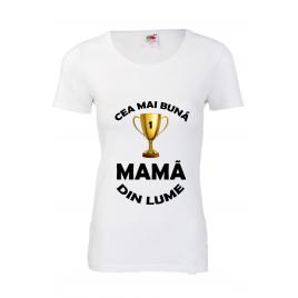 Tricou personalizat Fruit of the Loom Cea mai buna mama alb L