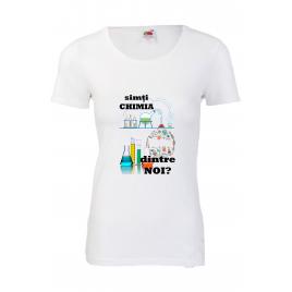 Tricou personalizat Fruit of the loom , dama Simti chimia dintre noi S