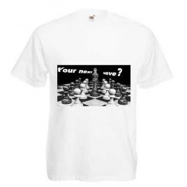 Tricou barbatesc personalizat Fruit of the loom, alb,Your next move, S