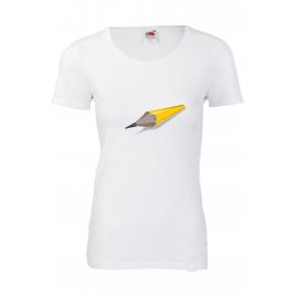 Tricou imprimeu Creion, alb, L