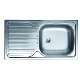 Chiuveta bucatarie inox satinat Kromevye N301, 1 cuva , 435 x 780 mm, picurator pe stanga