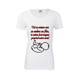 Tricou dama personalizat Fruit of the loom alb De la un film la mama 2XL