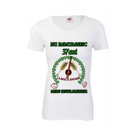 Tricou personalizat dama Fruit of the loom nu imbatranesc 37 alb XXL