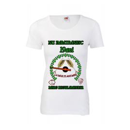 Tricou personalizat dama Fruit of the loom nu imbatranesc 19 alb L