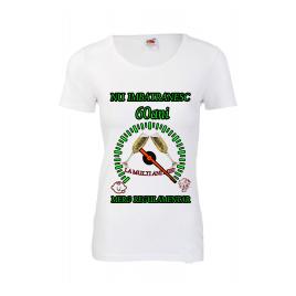 Tricou personalizat dama Fruit of the loom nu imbatranesc 60 alb XL