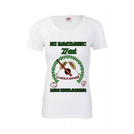 Tricou personalizat dama Fruit of the loom nu imbatranesc 27 alb L