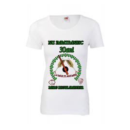 Tricou personalizat dama Fruit of the loom nu imbatranesc 30 alb M