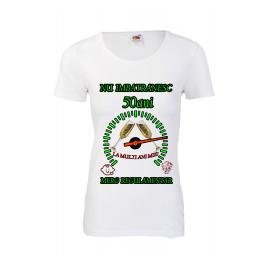 Tricou personalizat dama Fruit of the loom nu imbatranesc 50 alb XXL