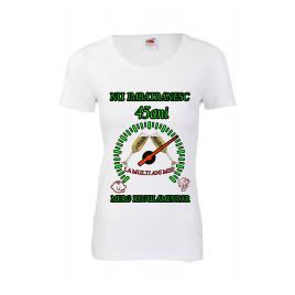 Tricou personalizat dama Fruit of the loom nu imbatranesc 45 alb L