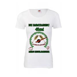 Tricou personalizat dama Fruit of the loom nu imbatranesc 48 alb M