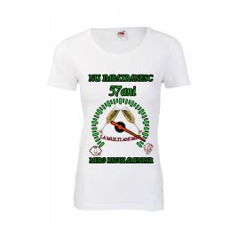 Tricou personalizat dama Fruit of the loom nu imbatranesc 57 alb M