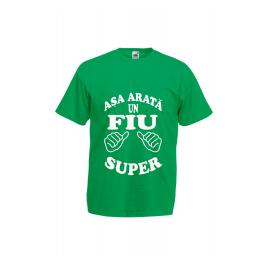 Tricou personalizat Fruit of the loom verde Asa arata un fiu super 2XL