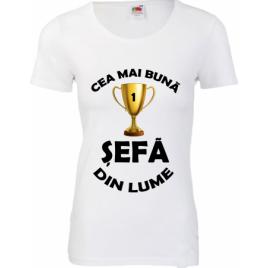 Tricou dama Cea mai buna sefa 2XL