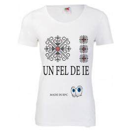 Tricou dama imprimeu haios Un fel de Ie alb M