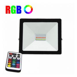 Proiector LED RGB 16 culori 20W IP 65 cu telecomanda