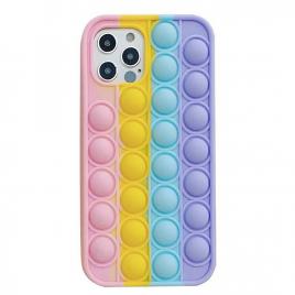 Husa pentru Apple iPhone 11 Push Bubble Protection Interactive Pop It Now Jucarie Antistres Trendy Colorful Invogue Rainbow Multicolor