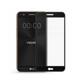 SET Husa protectie din silicon transparent (Gel TPU)+ Folie sticla 3D Neagra LG K10 2017