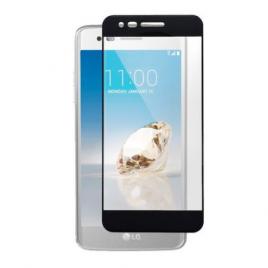 SET Husa protectie din silicon transparent (Gel TPU)+ Folie sticla 3D Neagra LG K4 2017