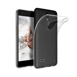SET Husa protectie din silicon transparent (Gel TPU)+ Folie sticla 3D Neagra LG K8 2017
