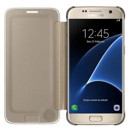 Husa clear view gold Samsung Galaxy S7
