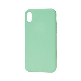 Husa din silicon cu interior de catifea soft compatibil IPHONE X-VERDE