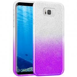 Husa protectie cu sclipici Samsung S8+ Gradient Color TPU Sclipici - Mov