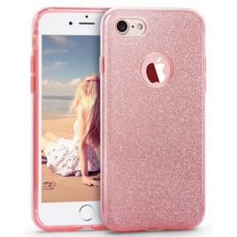 Husa protectie pentru Apple iPhone 8 PLUS Plastic Sclipici Capac Spate-Roz
