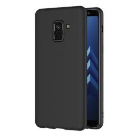 SET husa  din silicon negru+folie de sticla  pentru SAMSUNG GALAXY A5 2018/ A8 2018