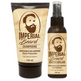 Kit pentru cresterea parului Lotiune si Sampon Croissance Cheveaux Imperial Beard, 100ml, 150ml